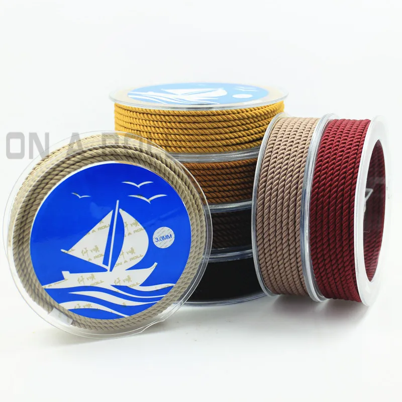 

DIY 3mm Silk thread milan cord 50meters/roll Jewelry & packing & shoes rope Necklaces & Bracelets cords