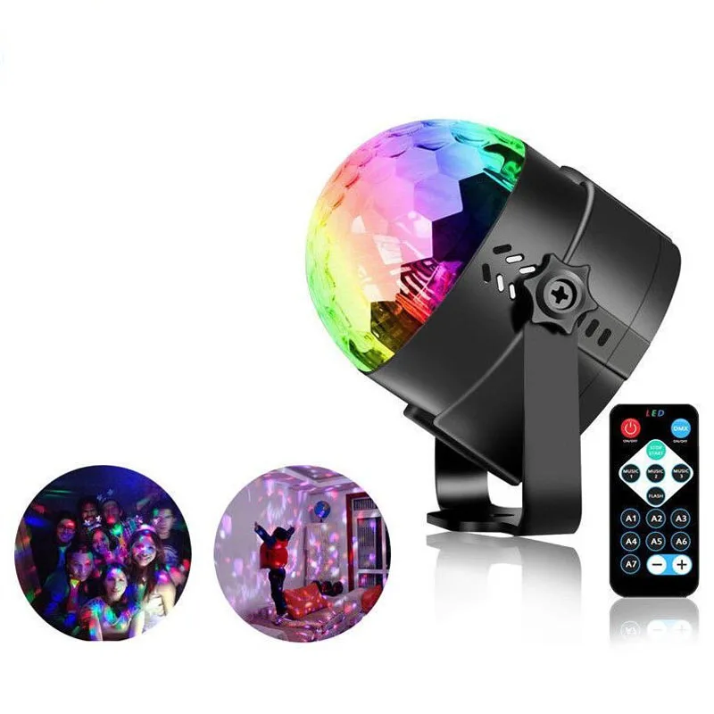 7 цветов DJ диско шар Lumiere 3 Вт звуковой активированный лазерный проектор RGB