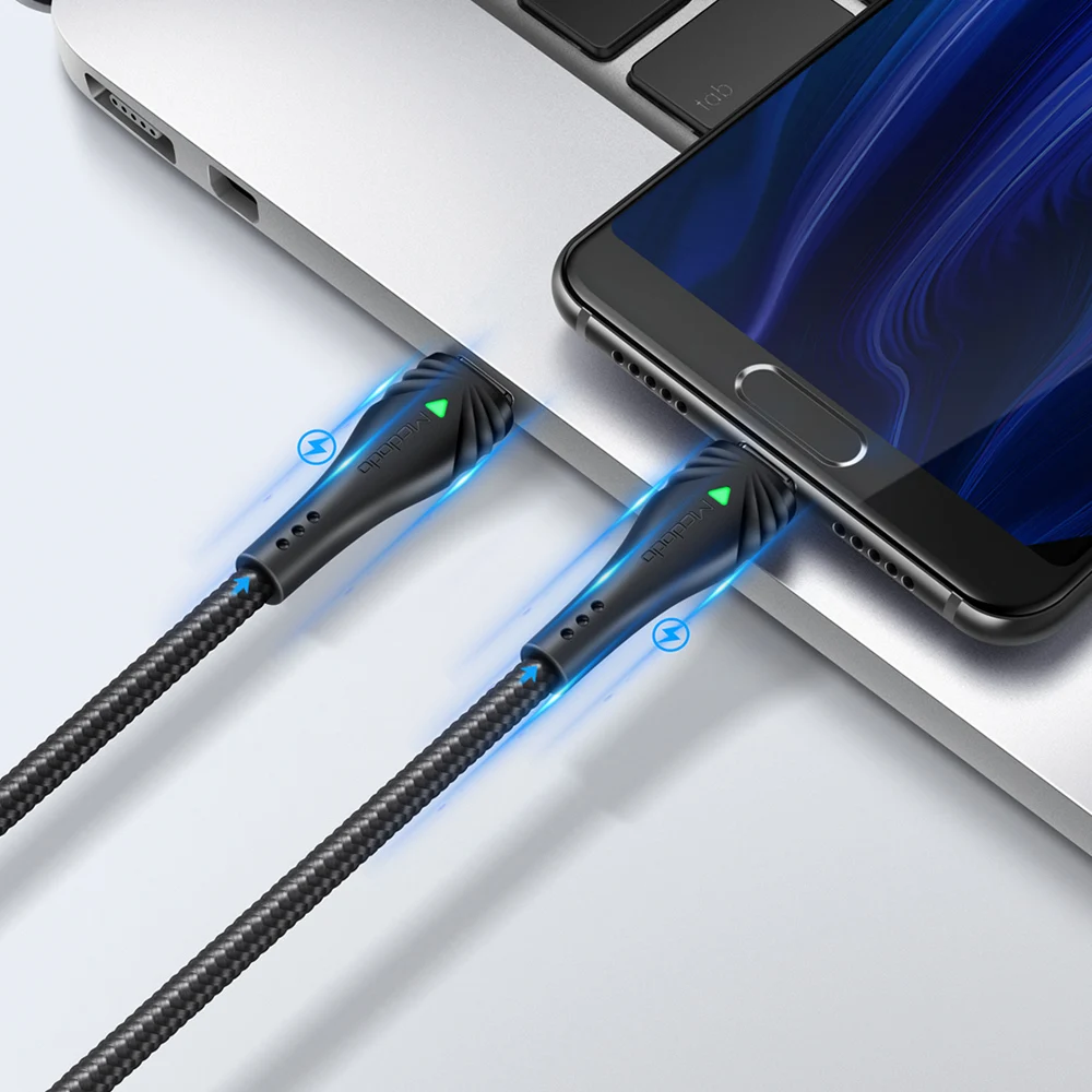 Mcdodo 60 Вт PD usb type C к USB C кабель для передачи данных для samsung S9 huawei Xiaomi ноутбук macbook Pro Телефон быстрая зарядка QC4.0 шнур - Цвет: Black