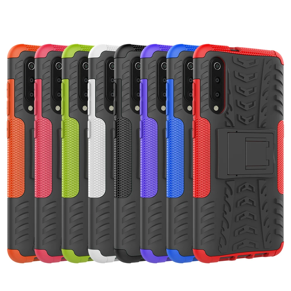 Для Xiaomi Mi 9 SE 8 A2 Lite 6X 5X Pocophone F1 Max 3 2 Чехол жесткий пластиковый мягкий силиконовый гибридный защитный чехол с подставкой PC+ TPU
