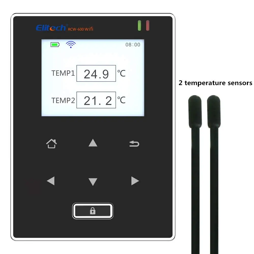 Wi Fi двухканальный данных температура Logger термометр гигрометр внешний датчики