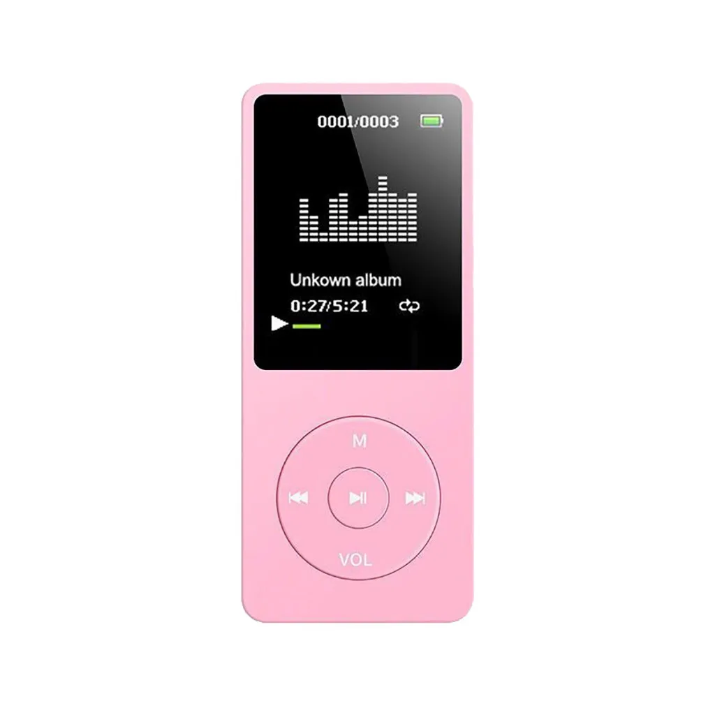 Розовый Для Носимых устройств 70 часов воспроизведения MP3 без потерь Звук Музыкальный плеер fm-рекордер TF карта+ чехол дропшиппинг - Цвет: Розовый