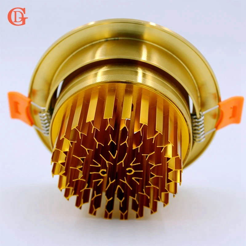 Золотистый потолочный светильник приглушаемый 5W 7W 10W 12W 15W 20W 85 265V COB Встраиваемый