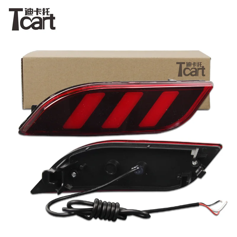 

Tcart 1Set Car Led Rear Bumper Lights Auto Led Driving lamps and Brake Light Two functions All In One For Jeep Compass 2017 2018