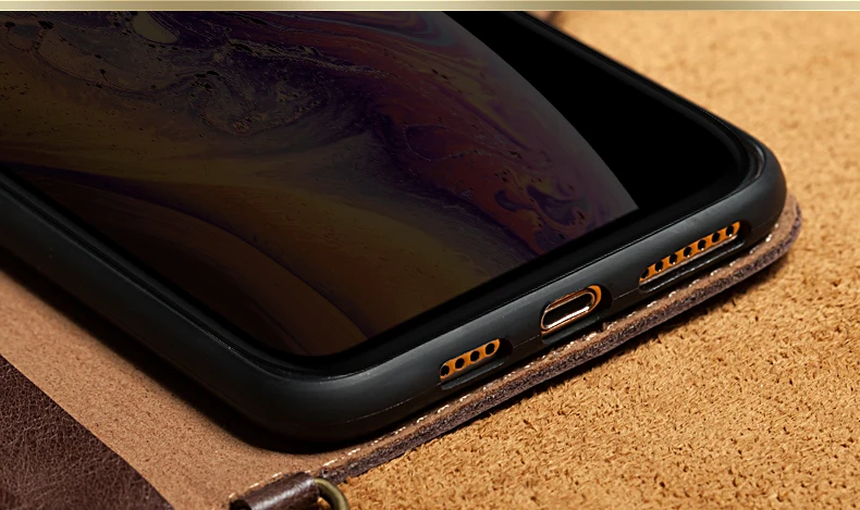 Роскошный кожаный чехол в деловом стиле из воловьей кожи для Iphone Xs Max Xr 6 6s 7 8 Plus, чехол-книжка с бумажником для Iphone Xs 6s Plus, чехол