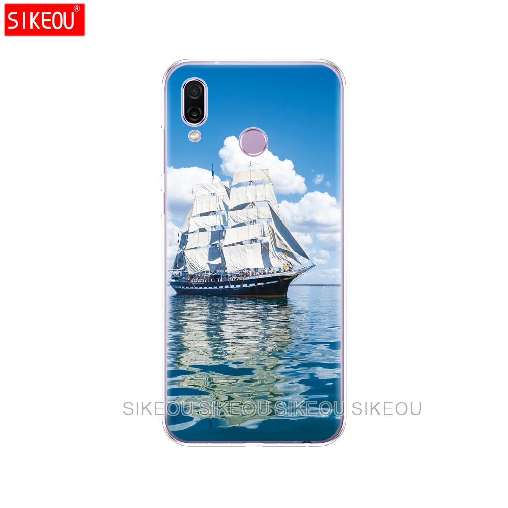 61034 Силиконовый чехол для huawei Honor Play 6,3 ''декоративными рисунками из силикона и мягкого Задняя накладка чехла из ТПУ для huawei Honor Play Защищает Корпус чехол бампер - Цвет: 61034