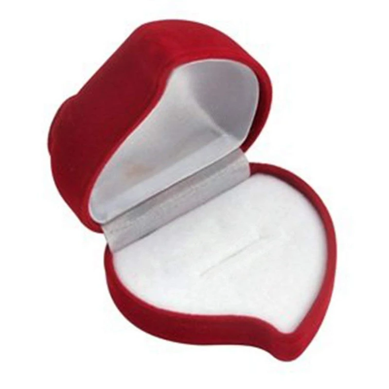 Кольцо коробка обручальное роскошное Красное сердце любовь Свадебные ювелирные