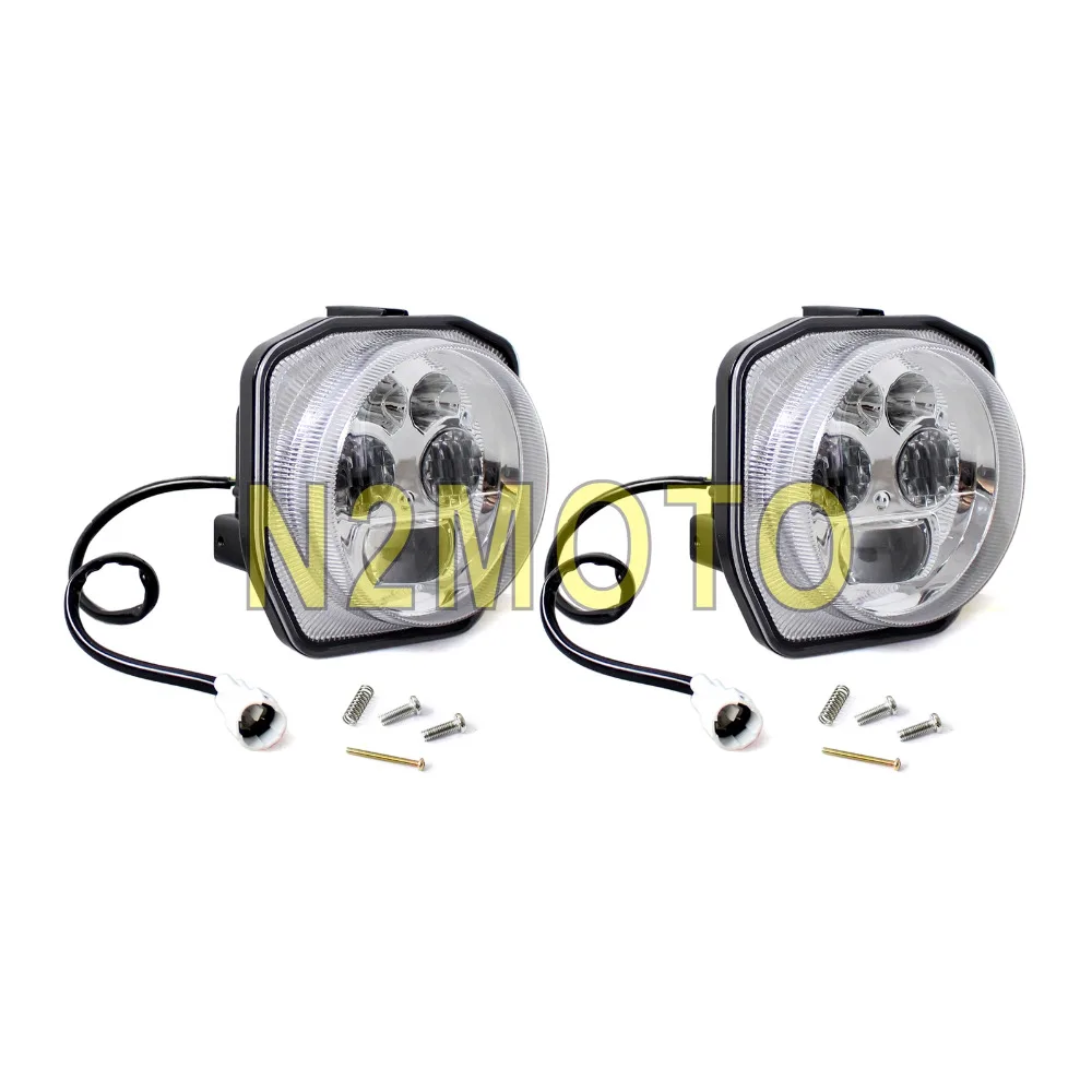 4 шт. ATV UTV светодиодные фары 2UD-84300-00-00 хромированный дальний и ближний свет для Yamaha