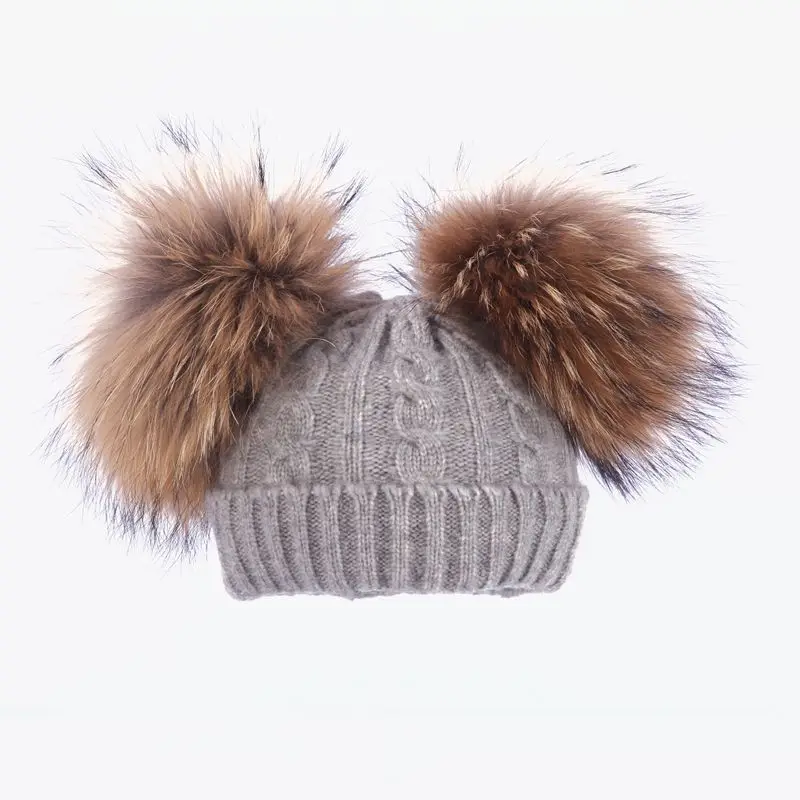 MAXMESSY/Милая зимняя детская теплая шерстяная вязаная шапочка для маленьких