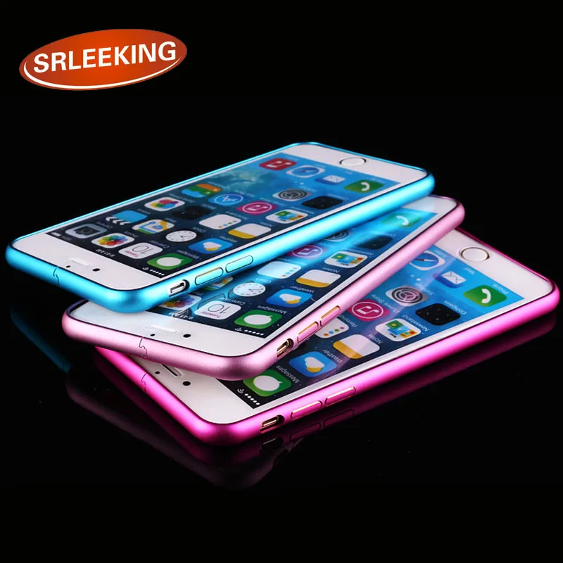 Srleeking 5.5 дюйма Чехол для iPhone 6 6splus ультра роскошный алюминиевая крышка + акриловое
