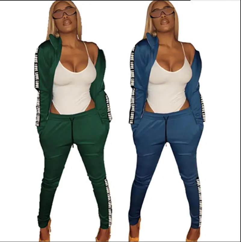 2018 комплект из двух предметов полосатые штаны для бега женский спортивный костюм