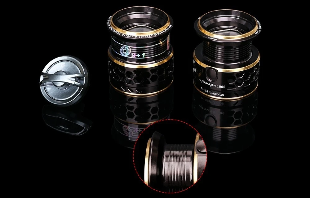 TSURINOYA Jaguar 1000 2000 3000 9+ 1BB Рыбная Ловля Спиннингом Карп морской Рыбная ловля Катушка спининговая металлической ручкой " песочные часы" катушки