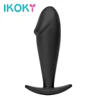 Анальная пробка IKOKY, Силиконовая пробка для массажа простаты, Эротические товары для взрослых, анальная пробка интимные игрушки для женщин мужчин, стимуляция точки G и вагины