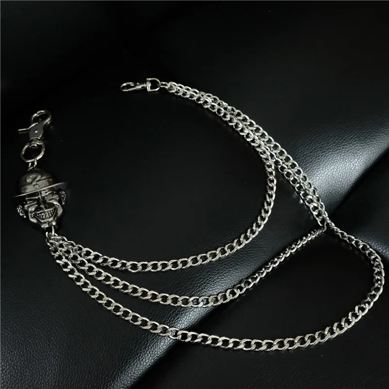 Цепь мужская металлическая в стиле панк и хип-хоп аксессуар на талию для брюк