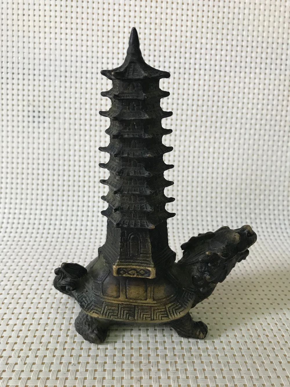 Classic domineering pure copper dragon turtle tower statue wealth Feng Shui town house home decoration crafts | Дом и сад