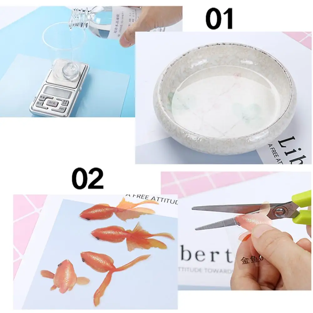 3D Real Goldfish Clear Film Sticker Resin DIY Water-Like Painting Jewelry Making | Украшения и аксессуары