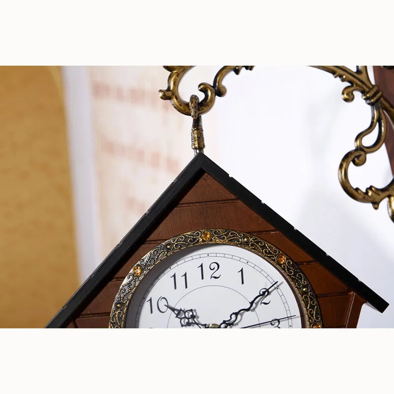Saat цифровые Двухсторонние настенные часы Reloj de Pared винтажные Relogio Parede Horloge Murale Duvar