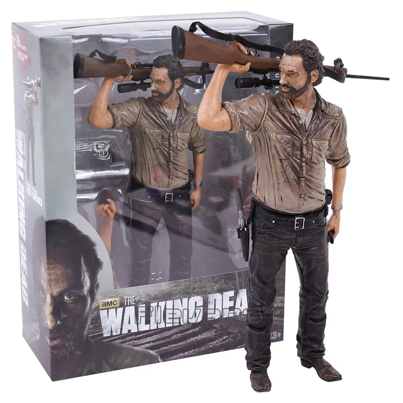The Walking Dead Рик Граймс ПВХ фигурка Коллекционная модель игрушки 2 типа 10 дюймов 25 см - Цвет: A