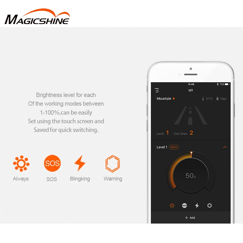 Велосипедный передний Bluetooth Фонарь Magicshine светодиодный велосипедный фонарь
