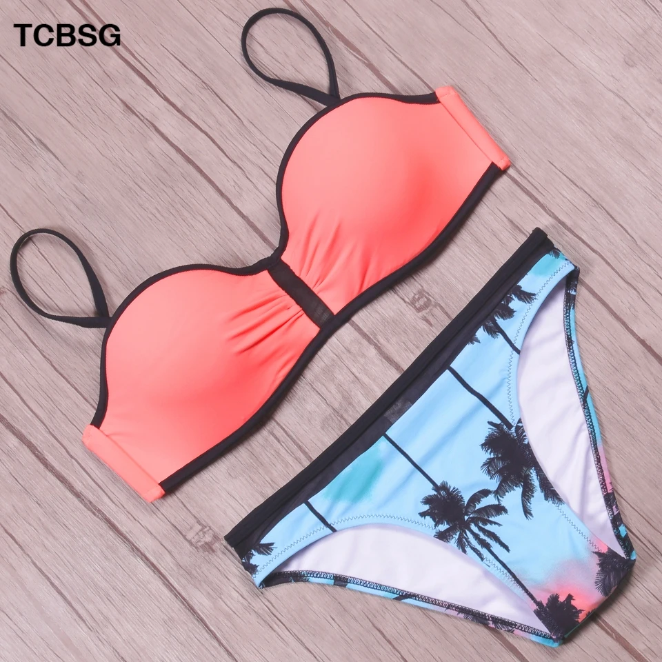 Новинка 2019 пикантное Сетчатое бикини TCBSG купальник пуш ап женский летние пляжные