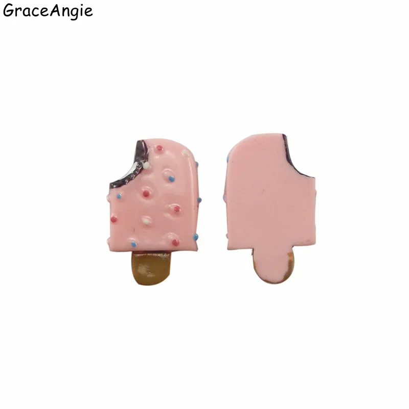GraceAngie 10PCS Women Favors Charms Bracelet Necklace Pink Ice Cream Silicone DIY Decorations Kids Handmade Jewelry Accessories | Украшения