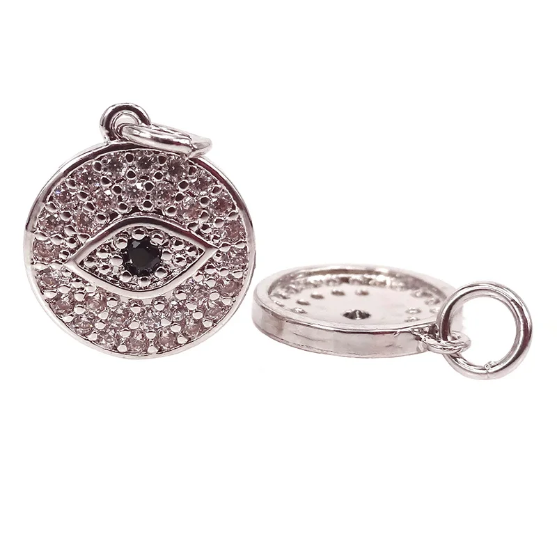 Золотой черный серебристый цвет медный металл микро проложить CZ КРУГЛЫЙ