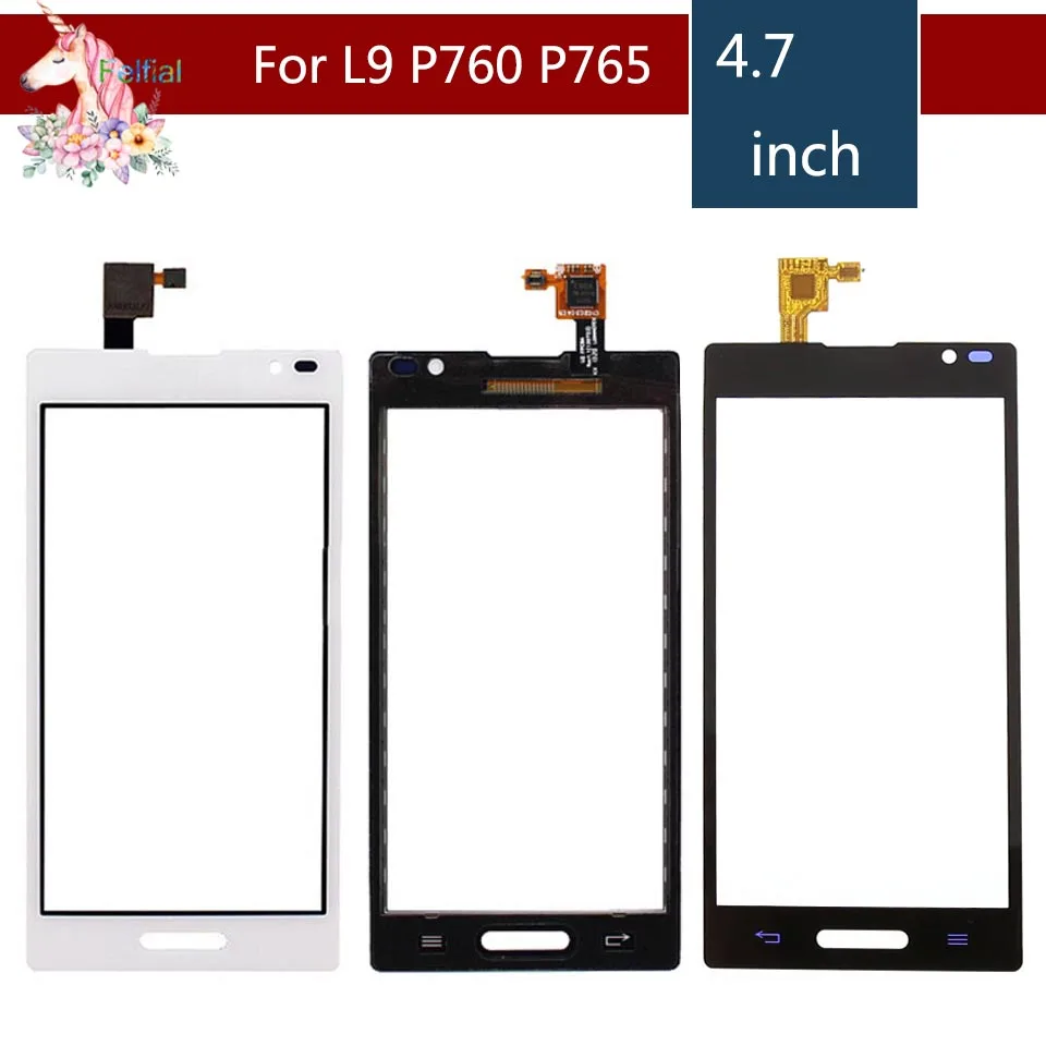 

High Quality 4.7" For LG Optimus L9 P760 P765 P768 Touch Screen Digitizer Sensor Outer Glass Lens Panel Replacement