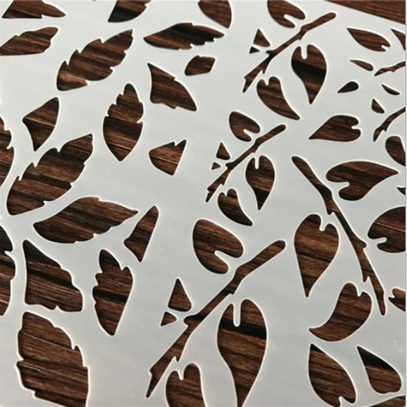 Трафарет многоразовый в форме листьев и ветвей аэрограф для рисования