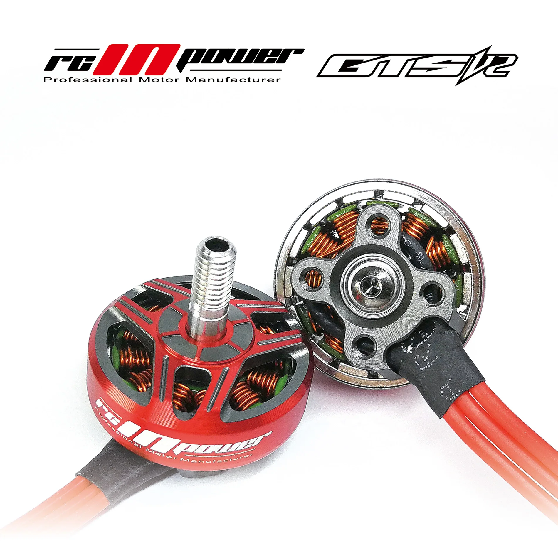 RCINPOWER GTS V2 2305/2306 красная версия бесщеточный двигатель с резьбой CW для
