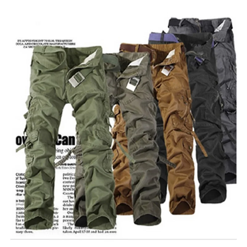 

Новинка 2016, Брендовые мужские камуфляжные брюки-карго в стиле милитари, женский комбинезон с множеством карманов, повседневные камуфляжные...