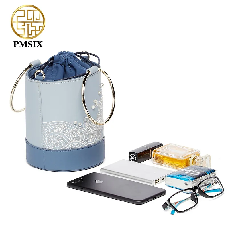 Pmsix новые модные жемчужные сумки с вышивкой для женщин металлические наручные из