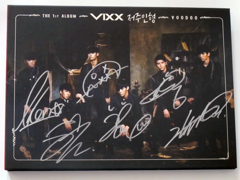 VIXX autographed подписанный с ручкой 1 й альбом VOODOO CD + Фотокнига новый корейский 07