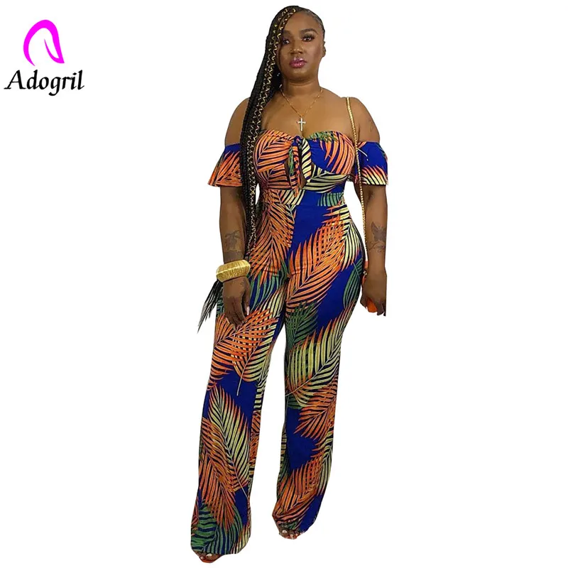 Комбинезоны Adogirl с принтом пальмы и листьев бантом спереди комбинезоны