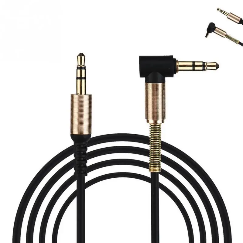 3.5mm Jack Spring Elbow Audio Cable Extension Aux Sound Line Vehicle Male To for iPhone Car Headphone Speaker MP3 |