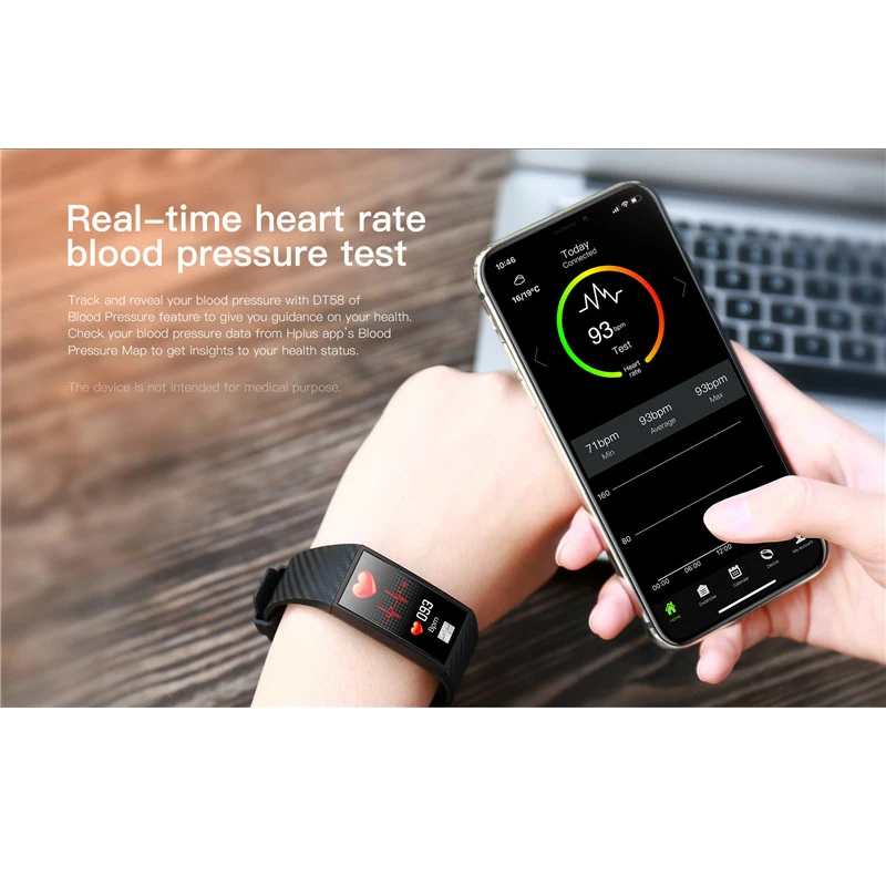 Смарт часы MAFAM ECG HRV DT58 монитор сердечного ритма и артериального давления фитнес