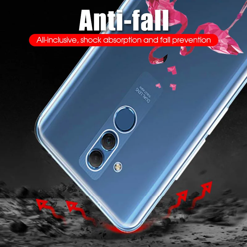 Мягкий, симпатичный, из ТПУ чехол для телефона для huawei Honor 10 Lite 10i 20i 8X P30 P20 mate 20 Lite Pro прозрачный чехол с рисунком фламинго