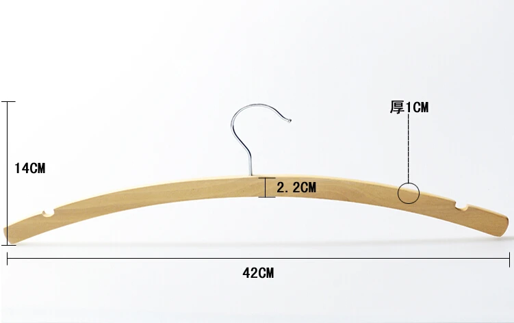 Изогнутая деревянная вешалка для рубашек в стиле естественной Луны (5 шт./лот)|wooden