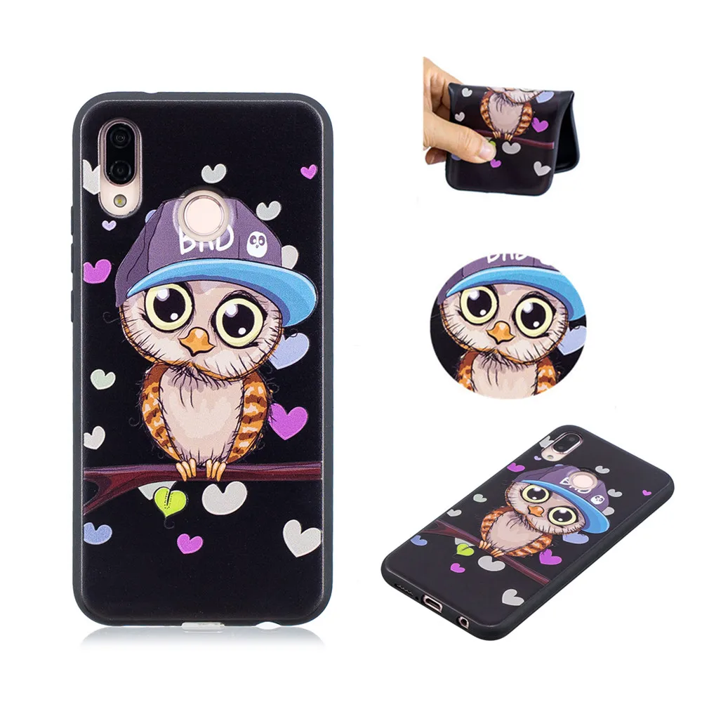 Силиконовый чехол-накладка из мягкого ТПУ черный чехол для телефона huawei P20 Lite Pro P9