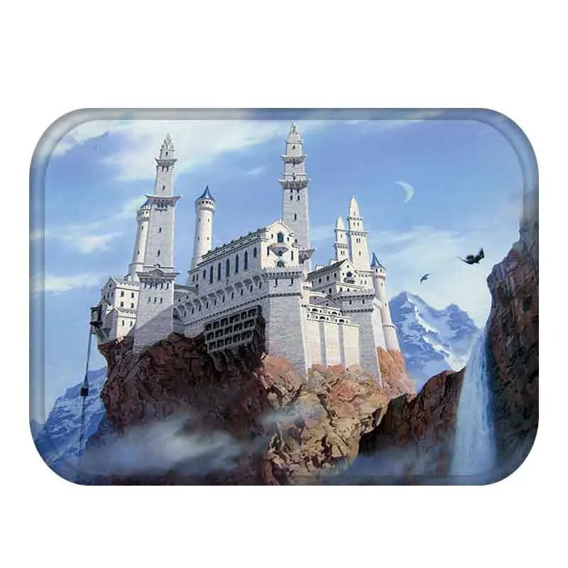 New Welcome Mats Retro Castle Print Area Rug Doormats Bathroom Kitchen Carpet Home Sand Free Living Room Anti-Slip | Дом и сад