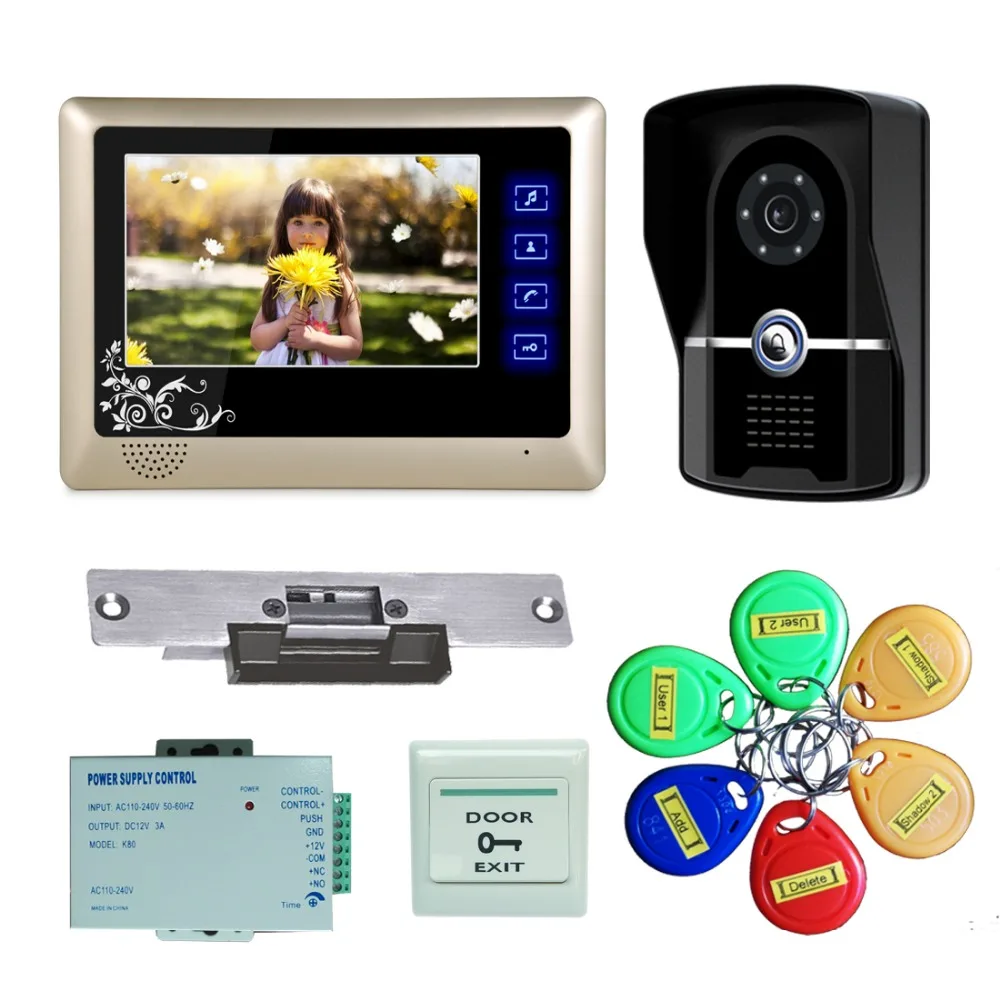 

Yobang Security-Door Intercom Video Door Phone Doorbell Interphone Video interfone para casa Hands Free Monitor Doorbell
