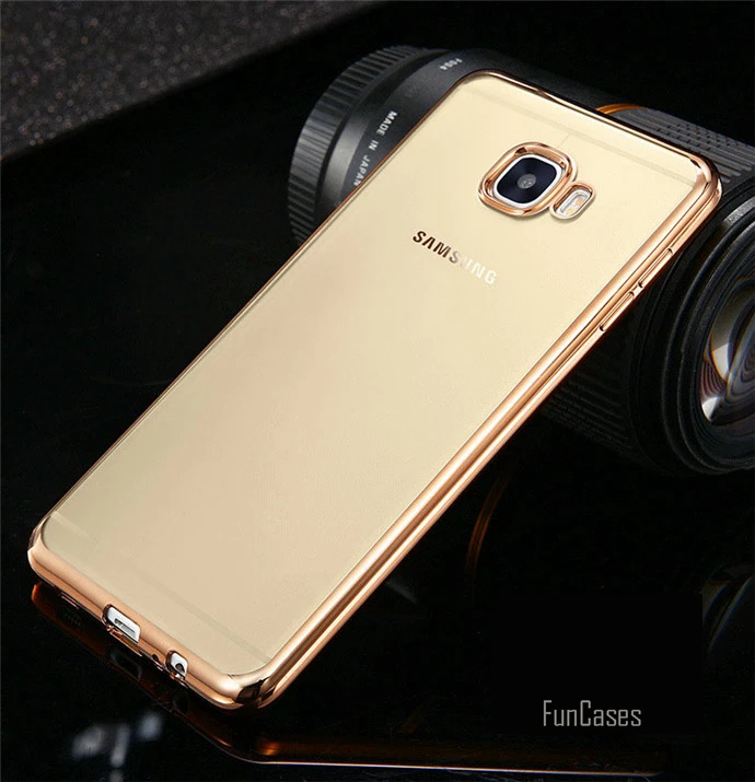 Чехол для samsung Galaxy J5 Prime прозрачный позолоченный мягкий ТПУ задняя крышка J7 J2