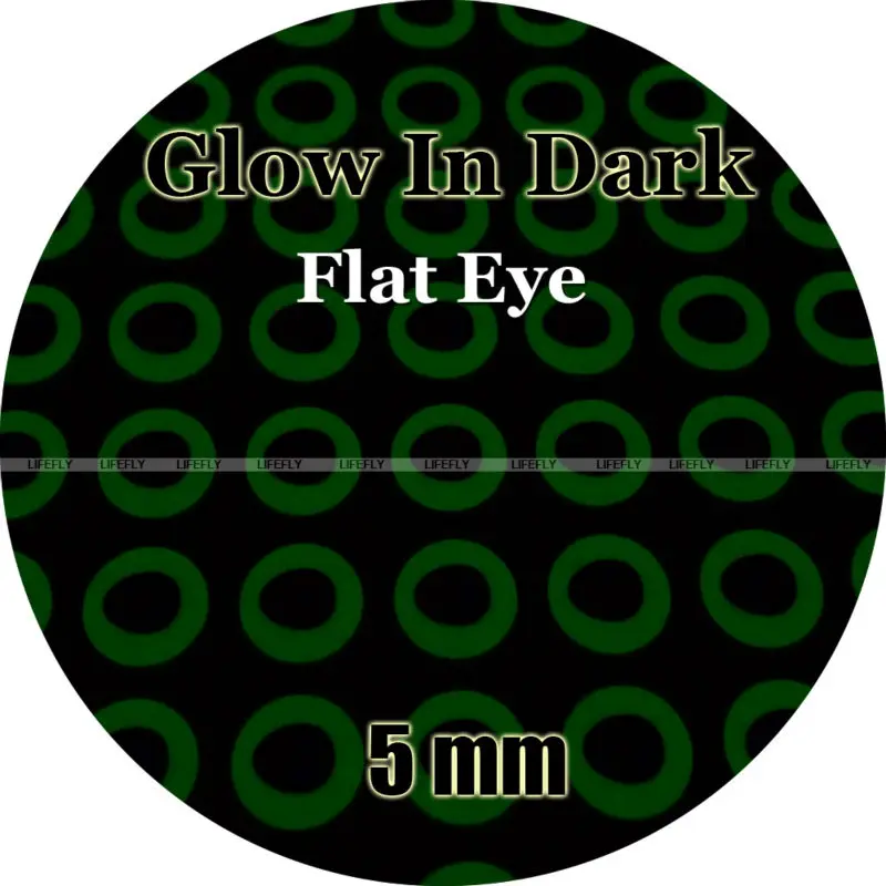Плоские светящиеся в темноте 5 мм/оптовая продажа 700 плоских глаз завязывание