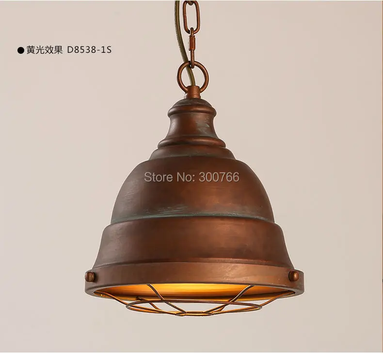Ретро чердак кованого железа металла абажур люстры висит кулон творческий кафе
