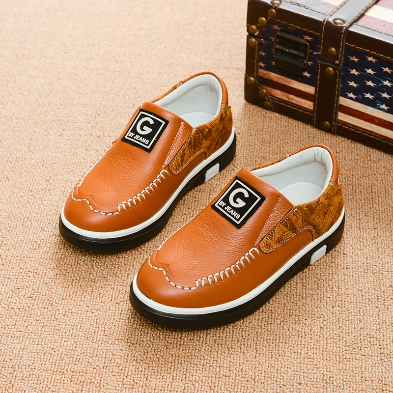 Туфли из натуральной кожи для мальчиков 3 цвета размеры 26 37|genuine leather shoes boys|leather