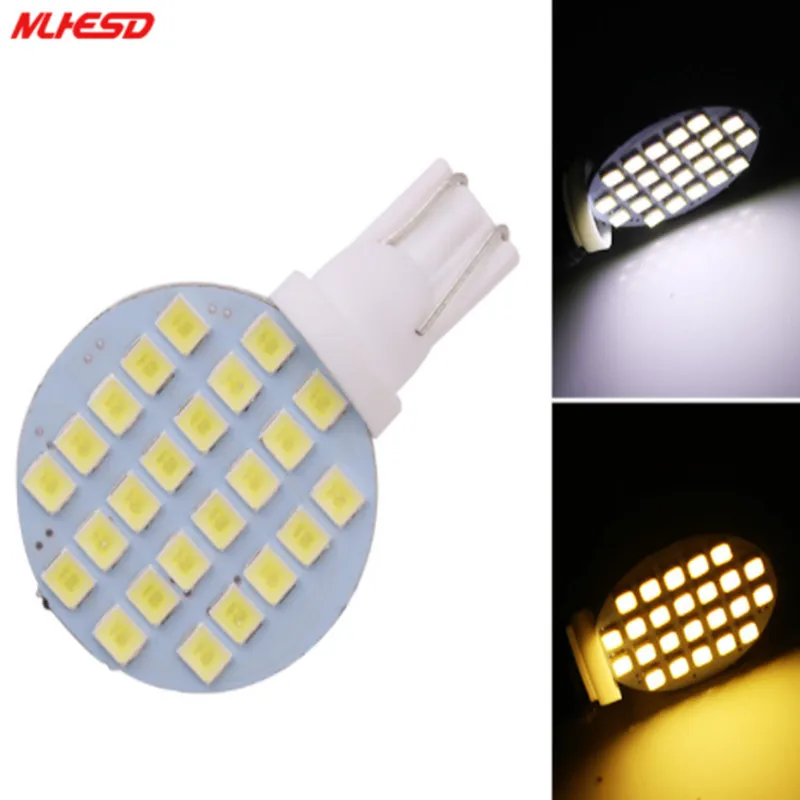 

10 шт., лампы для салона автомобиля T10 194 168 1210 3528 24SMD