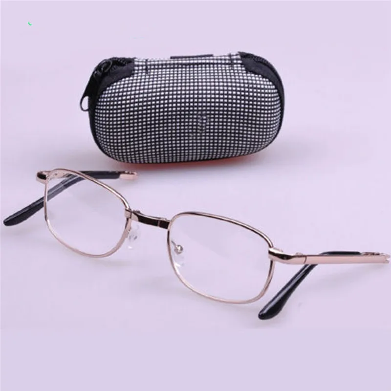 Складные очки для чтения женщин и мужчин классические металлическая оправа часы