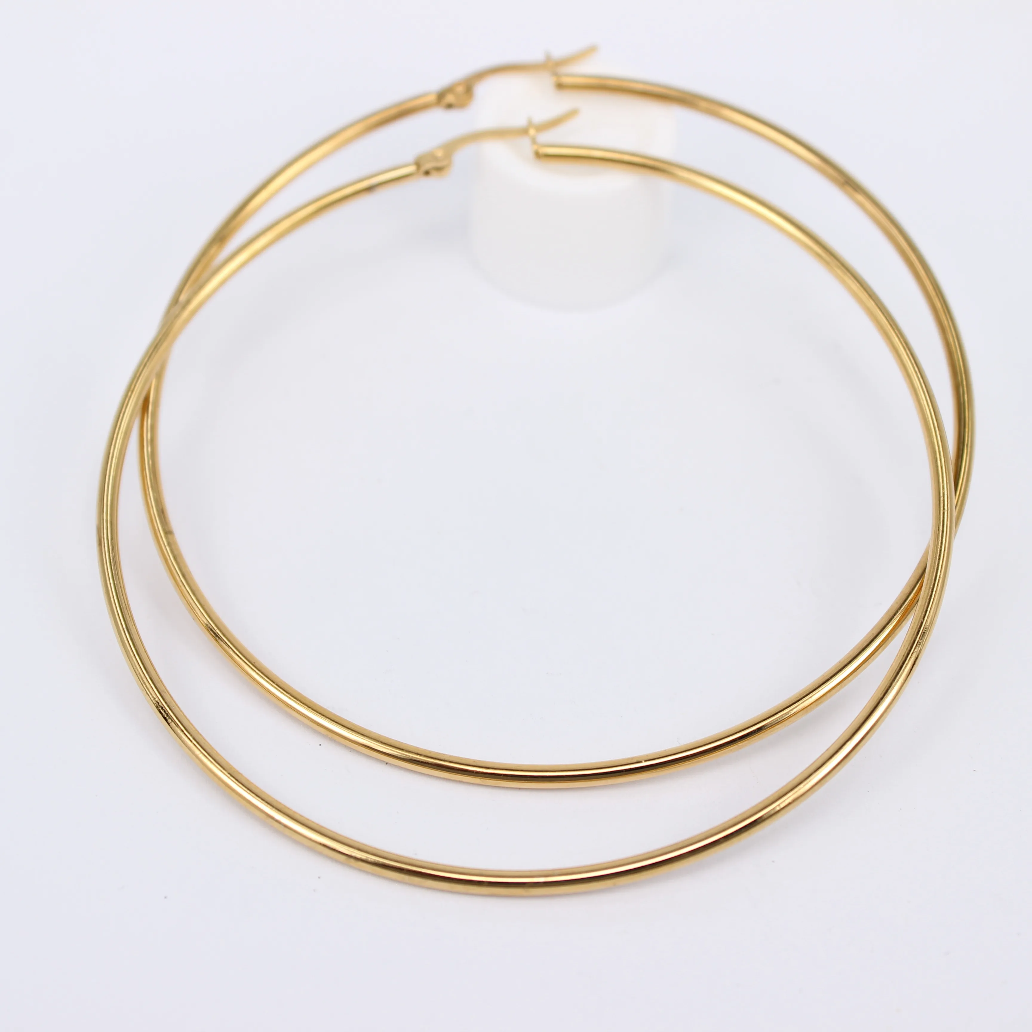 gold color 70mm MGUB популярные серьги 10 мм-100 мм выбор(золото/серебро/розовое золото цвет) для женщин маленькие преувеличенные серьги - Окраска металла: gold color 70mm