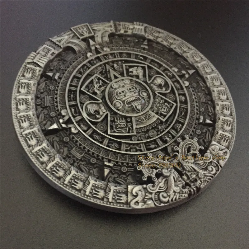 Высокое качество k 528 Календарь Ацтеков пряжки ремня человек и женская мода сплав