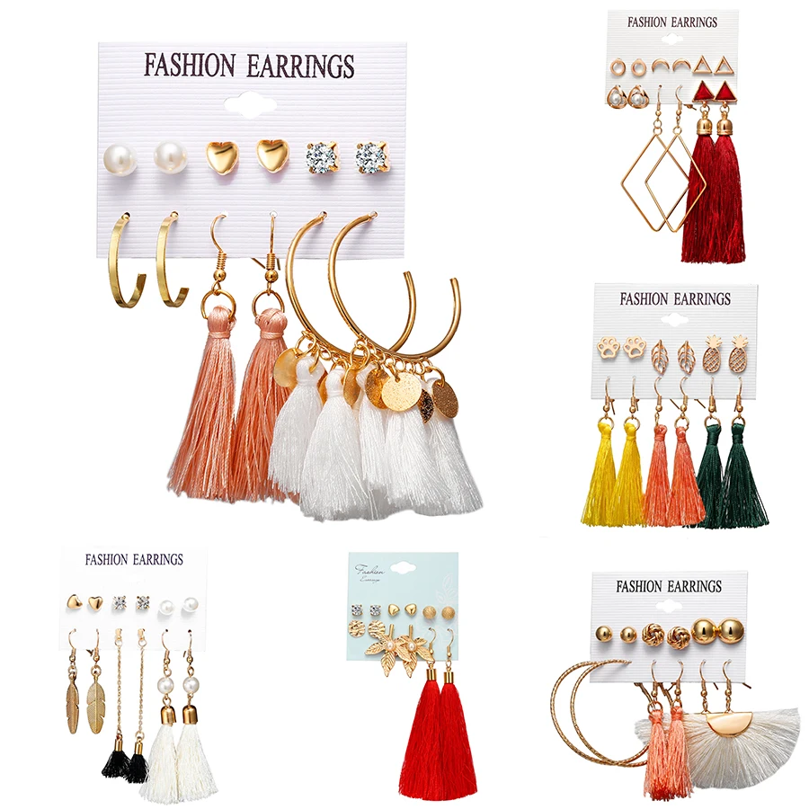

New Arrival Bohemian Aros Geometric Hoop Earrings For Women Vintage Rhombus Hyperbolic Big Earrings Set Female Fashion Jewelry