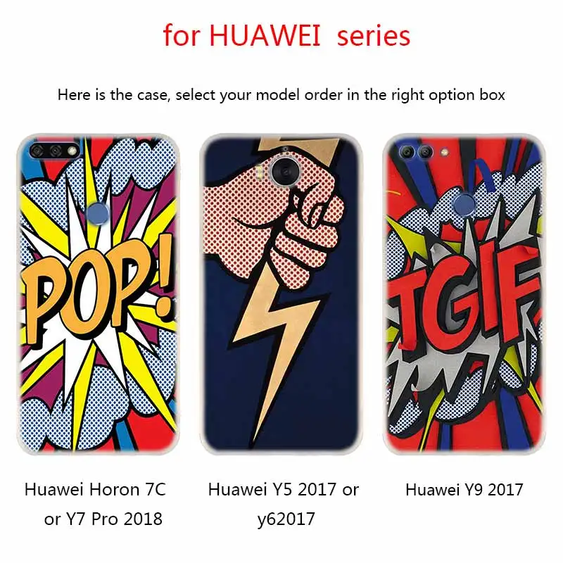 Мягкий силиконовый чехол для Huawei Mate 30 20 10 Lite Pro 20X S Y9 2018 2019 NOVA 3 3i 4 black pop art
